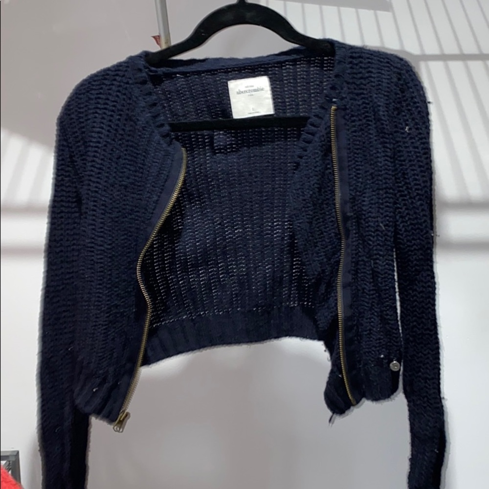 Abercrombie kids cover-up knit sweater